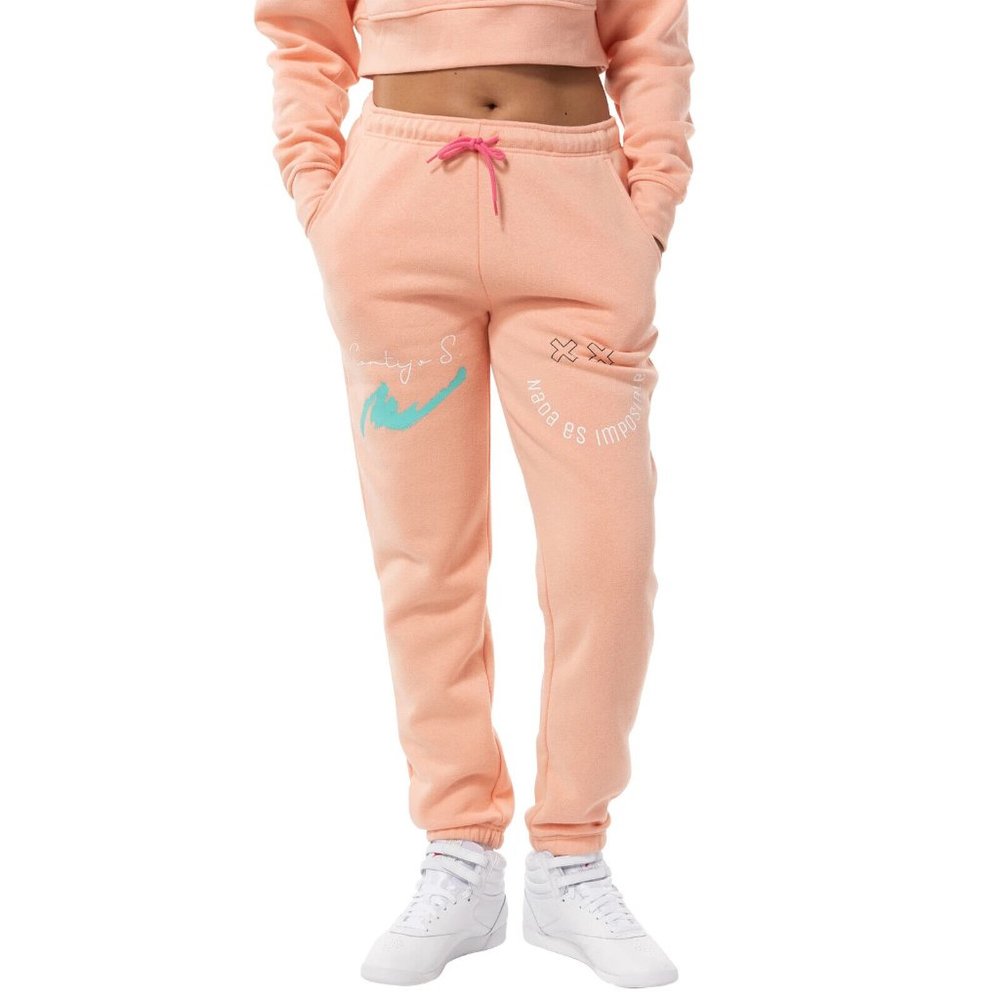 NWT Foot Locker BHLxCarla Cortijo Nada Es Imposible Jogger Sweatpants Peach XS